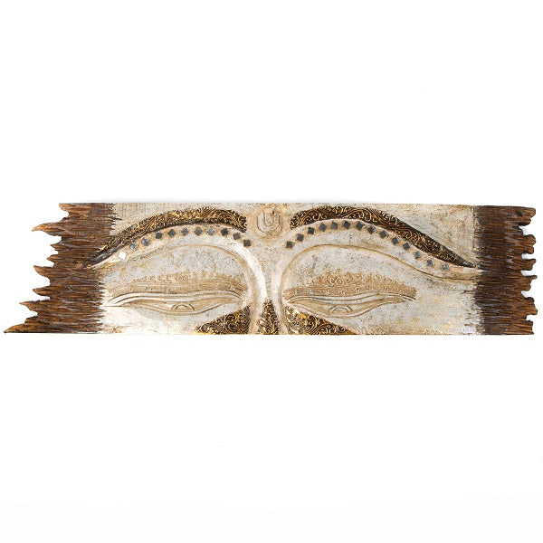Buddha Eye Wall Hanging - Rough Edge - White - Small