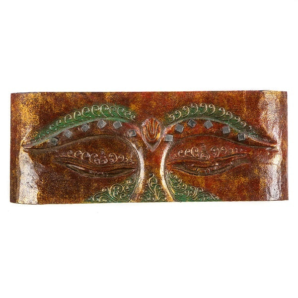 Red Buddha Eye Art Panel Wall Hanging