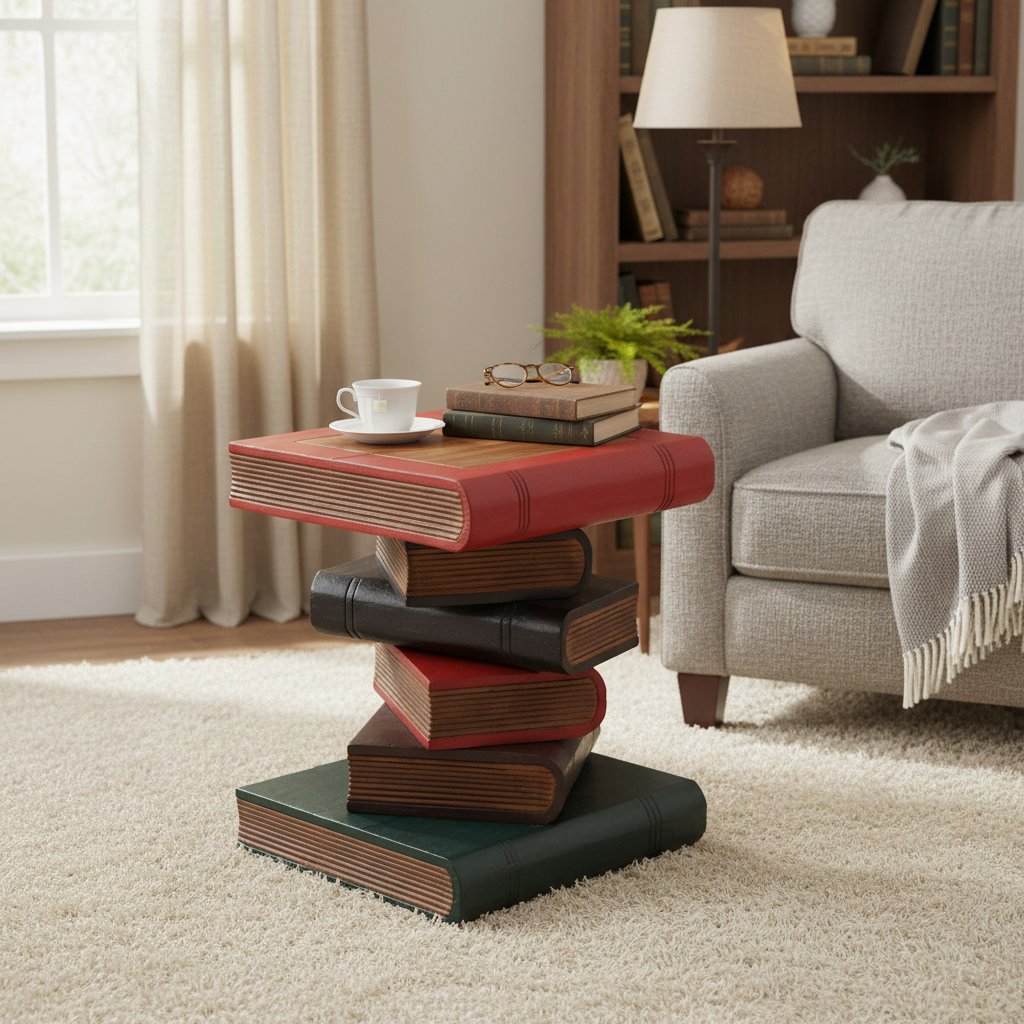Single Stack Table Book Stack Table - Mini - Painted | Fairtrade Lifestyle