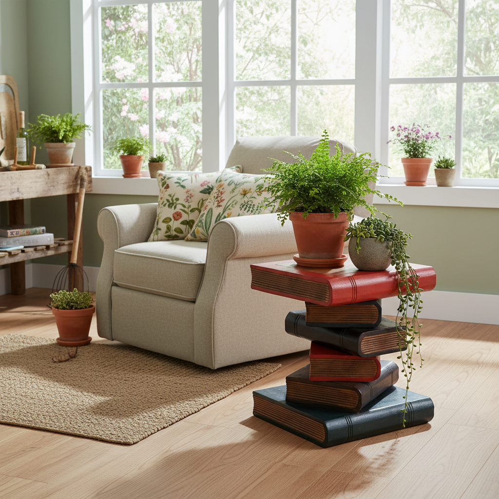 Book Stack Table - Mini - Painted | Fairtrade Lifestyle