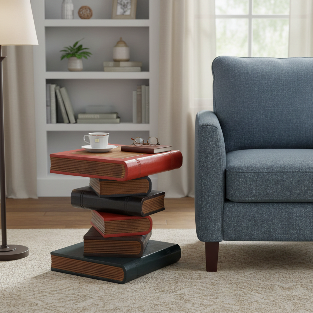 Book Stack Table - Mini - Painted | Fairtrade Lifestyle