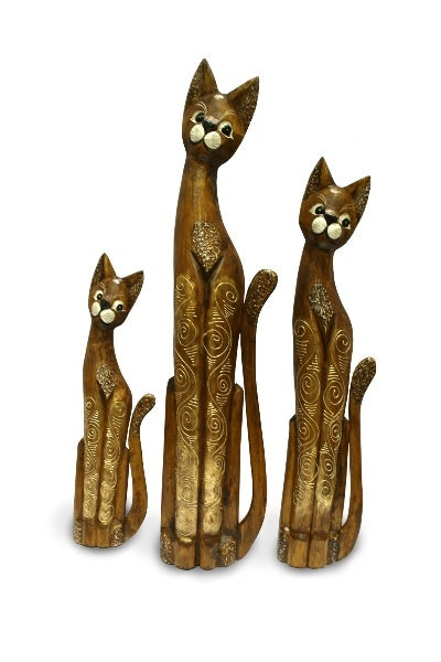 Tall Cappucino Gold Bali Cat - 80cm