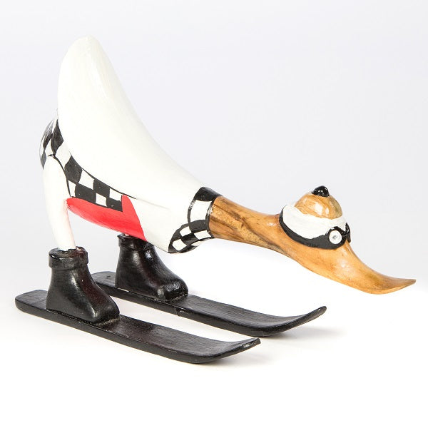 Sporty Skiing Bamboo Duck