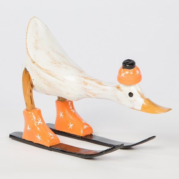 Winter Skiing Bamboo Duck