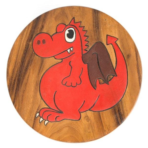 Childs Stool - Red Dragon