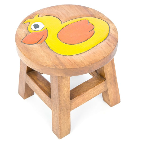 Kids Wooden Stool with Duck Design