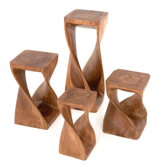 Twisted Infinity Stool - Square - Waxed - 8 x 16