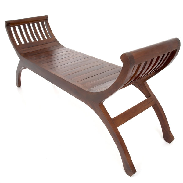 Java Teak Yuyu Double Chair - Dark