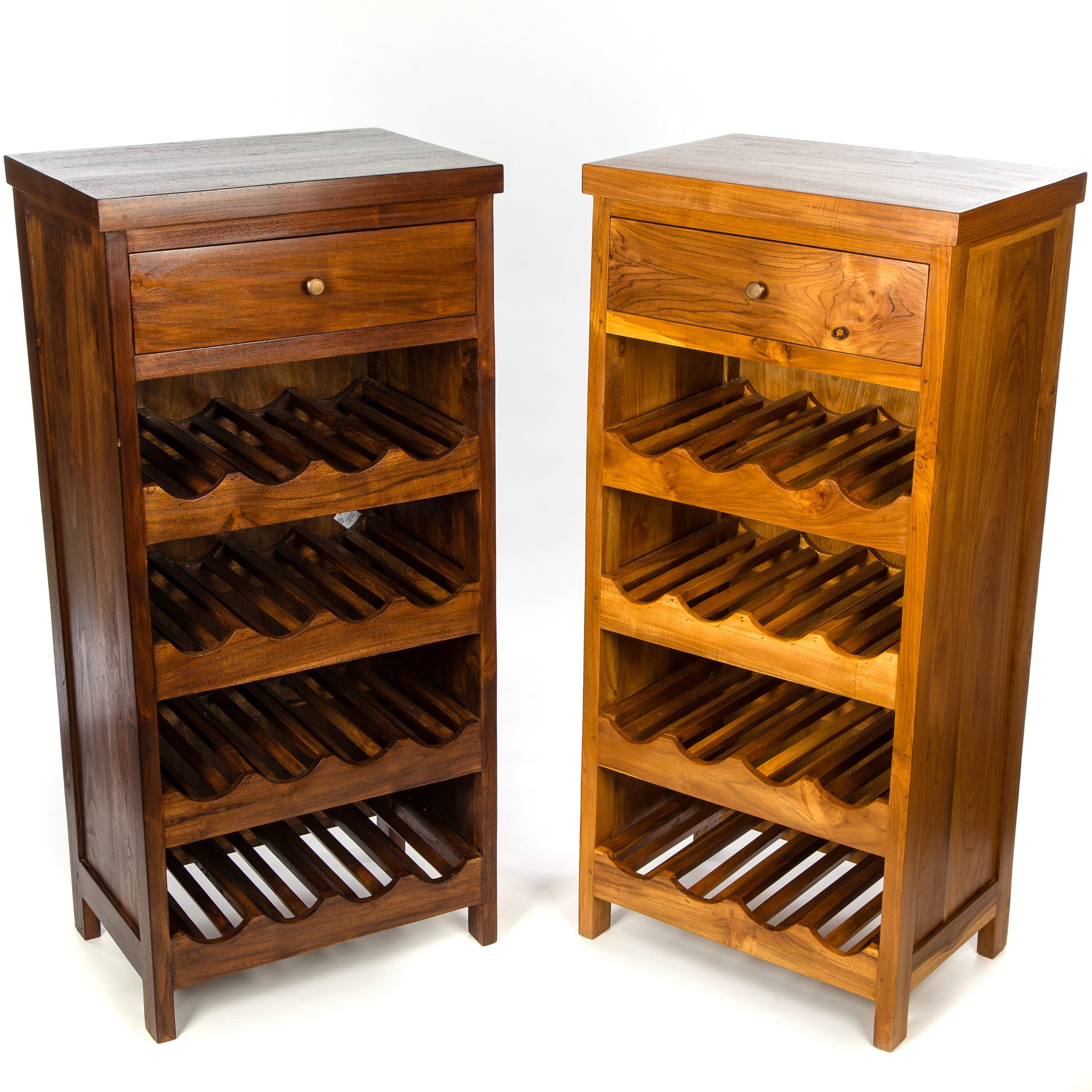 Java Wine Rack - Single Drawer - Dark