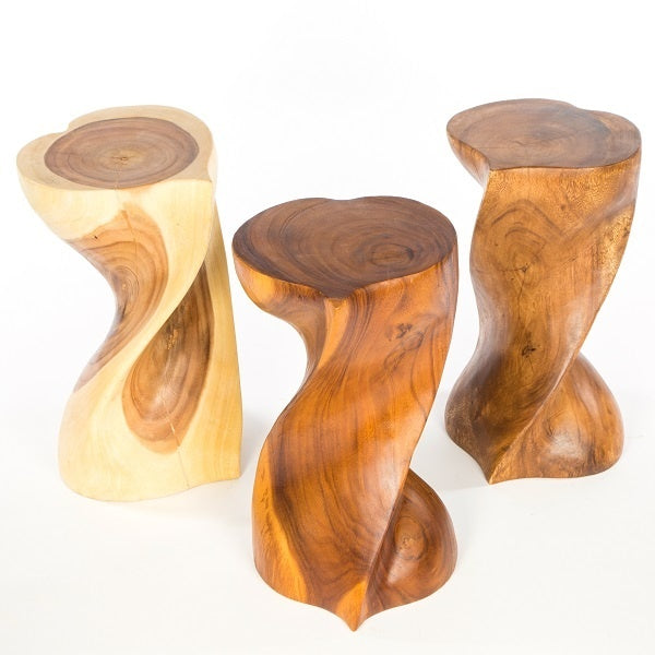 Twisted Heart Stool - Honey - 11 x 20