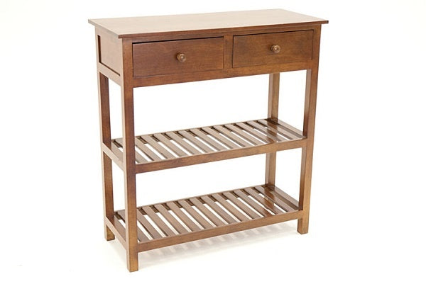 Accent Console Table 2 DRW / 2 SHELF - Dark