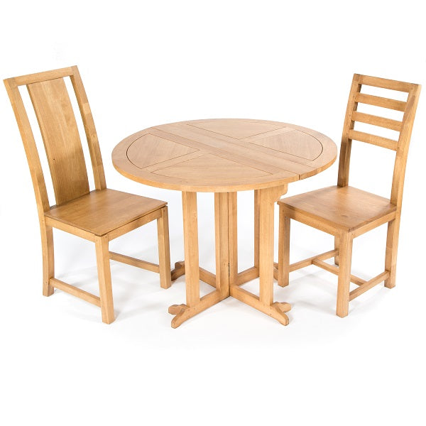 Accent Round Folding Table - Light Finish