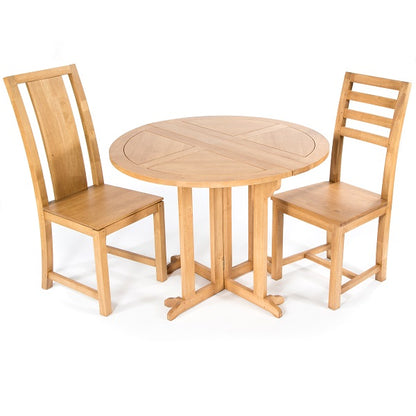 Accent Round Folding Table - Light Finish