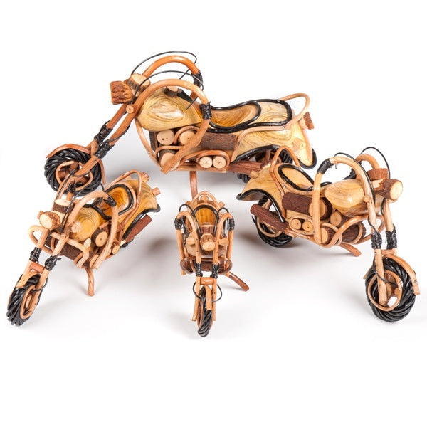 Handmade Rattan Motorbike - 16 inch