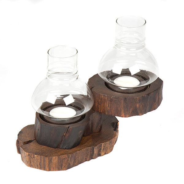 Folding Tea Light with Glass - 2