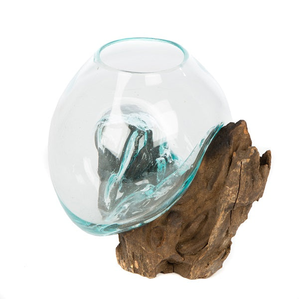 Glass Sculpture On Wood - XST