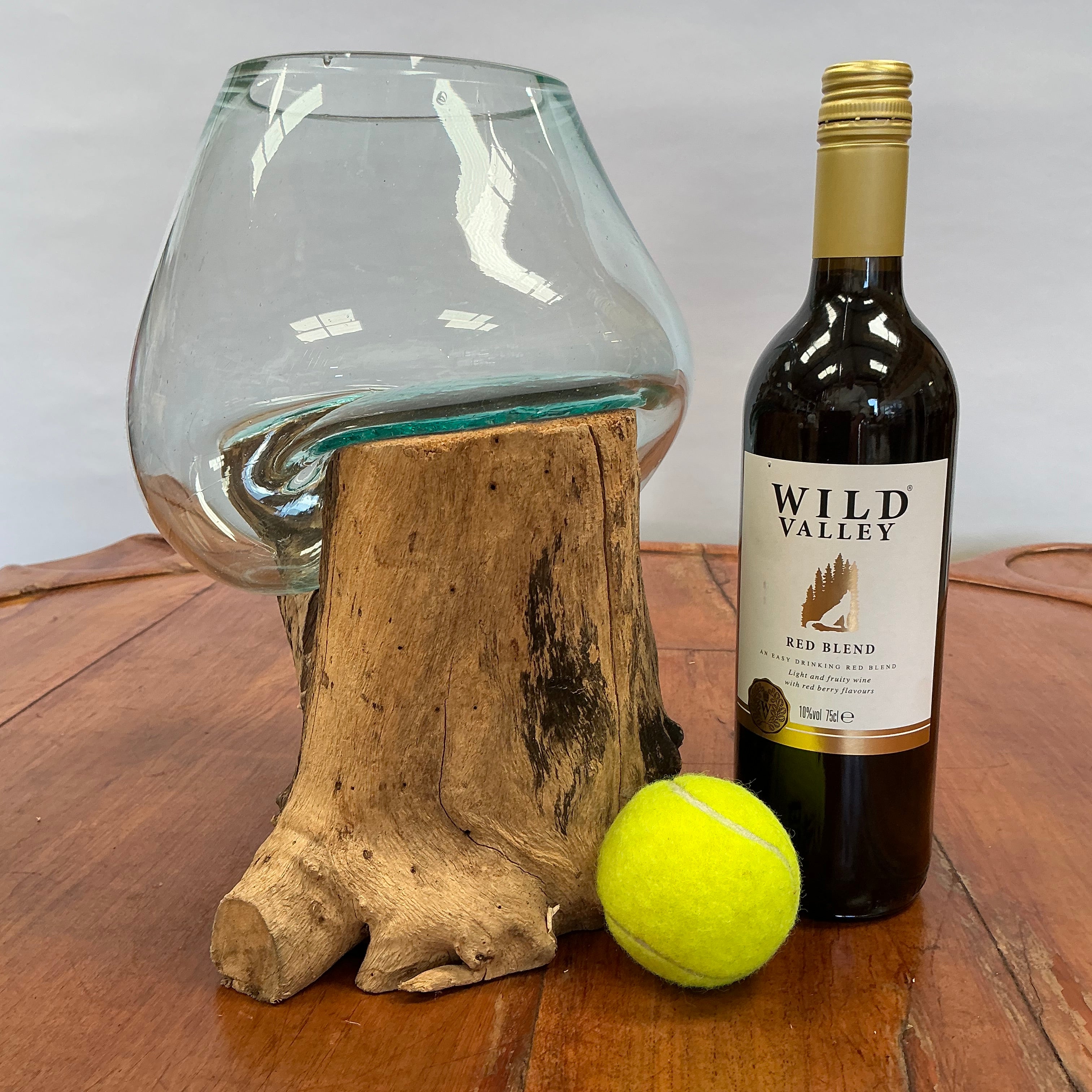 Glass Sculpture On Wood - HAG-050-76