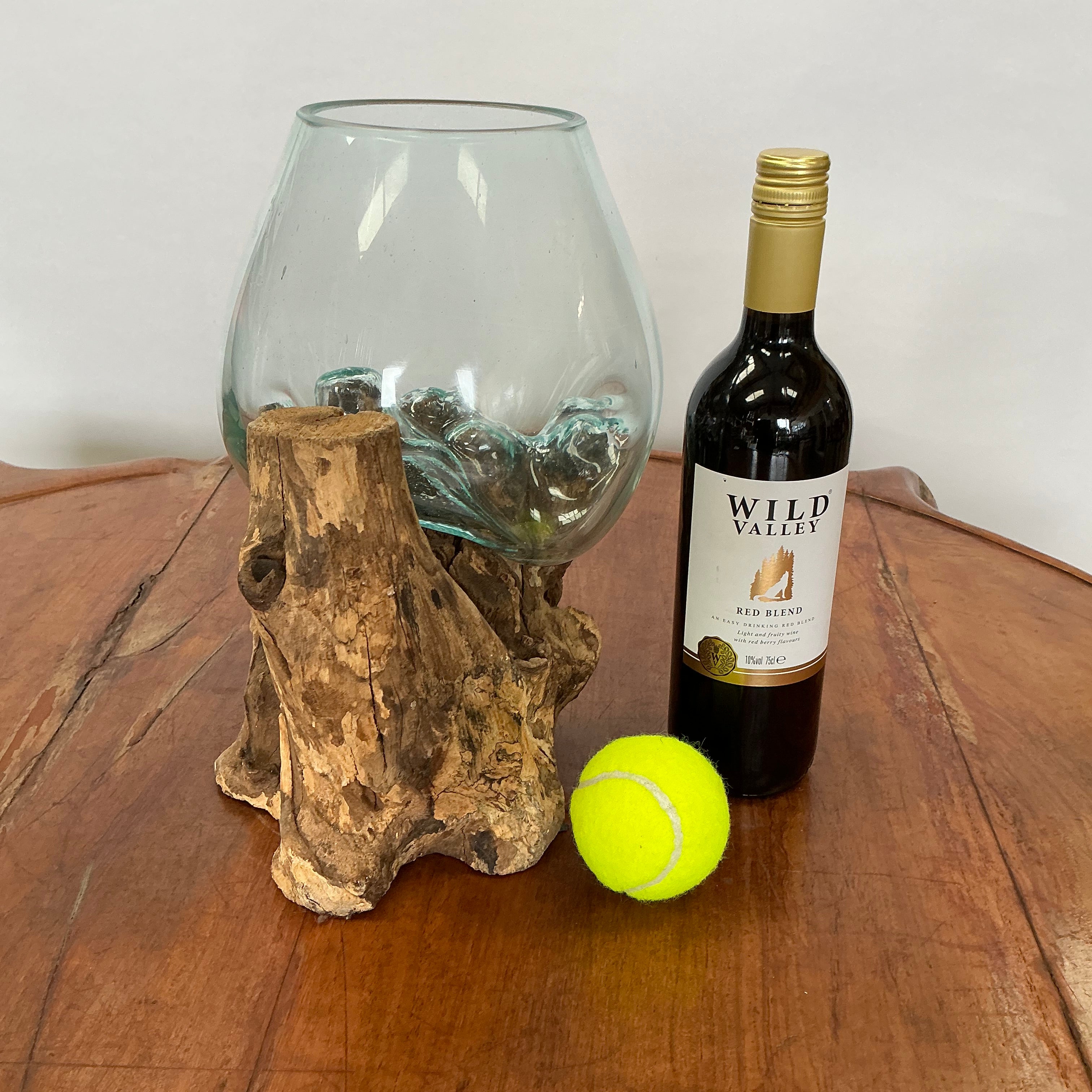 Glass Sculpture On Wood - HAG-050-73