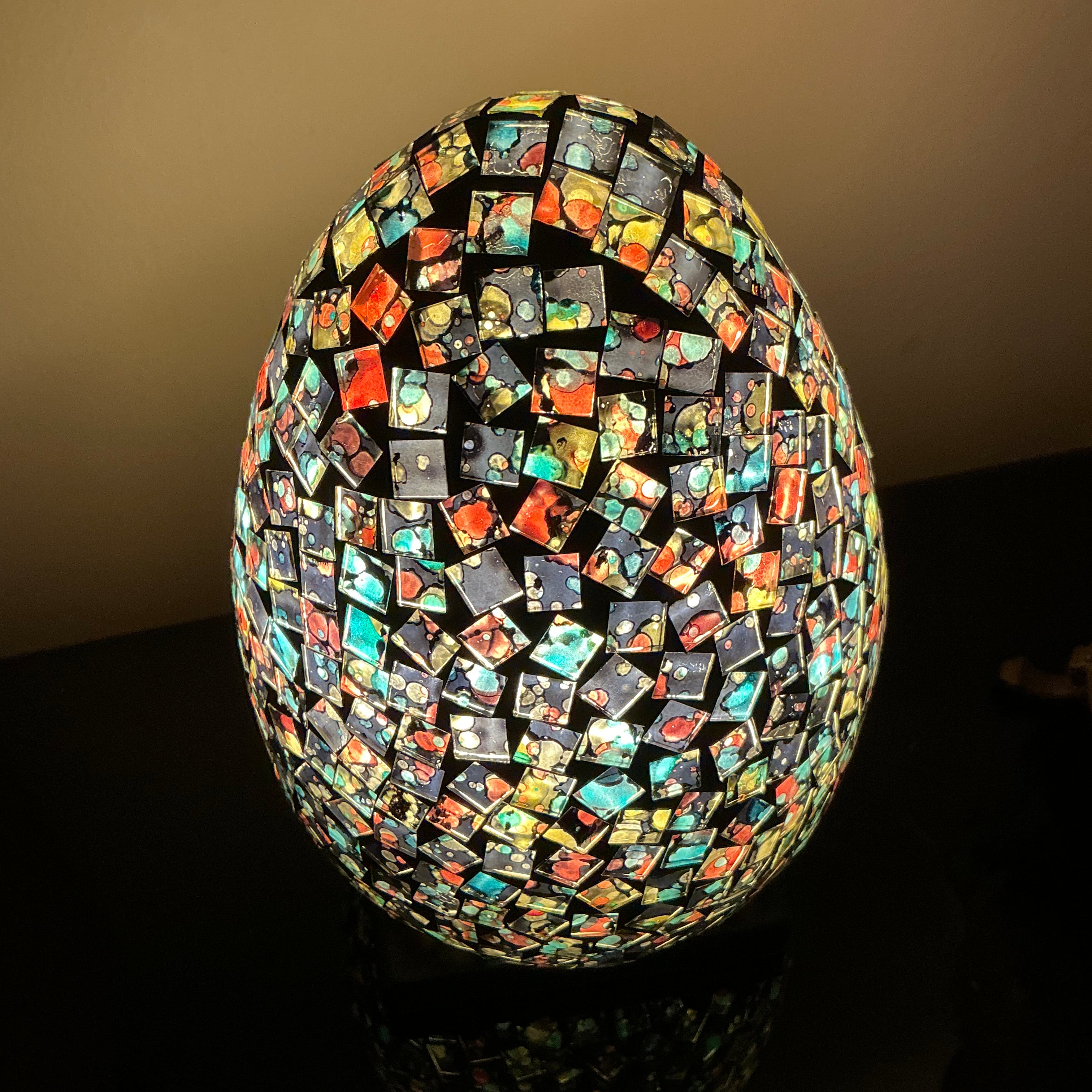 Mosaic Egg Table Lamp - Small