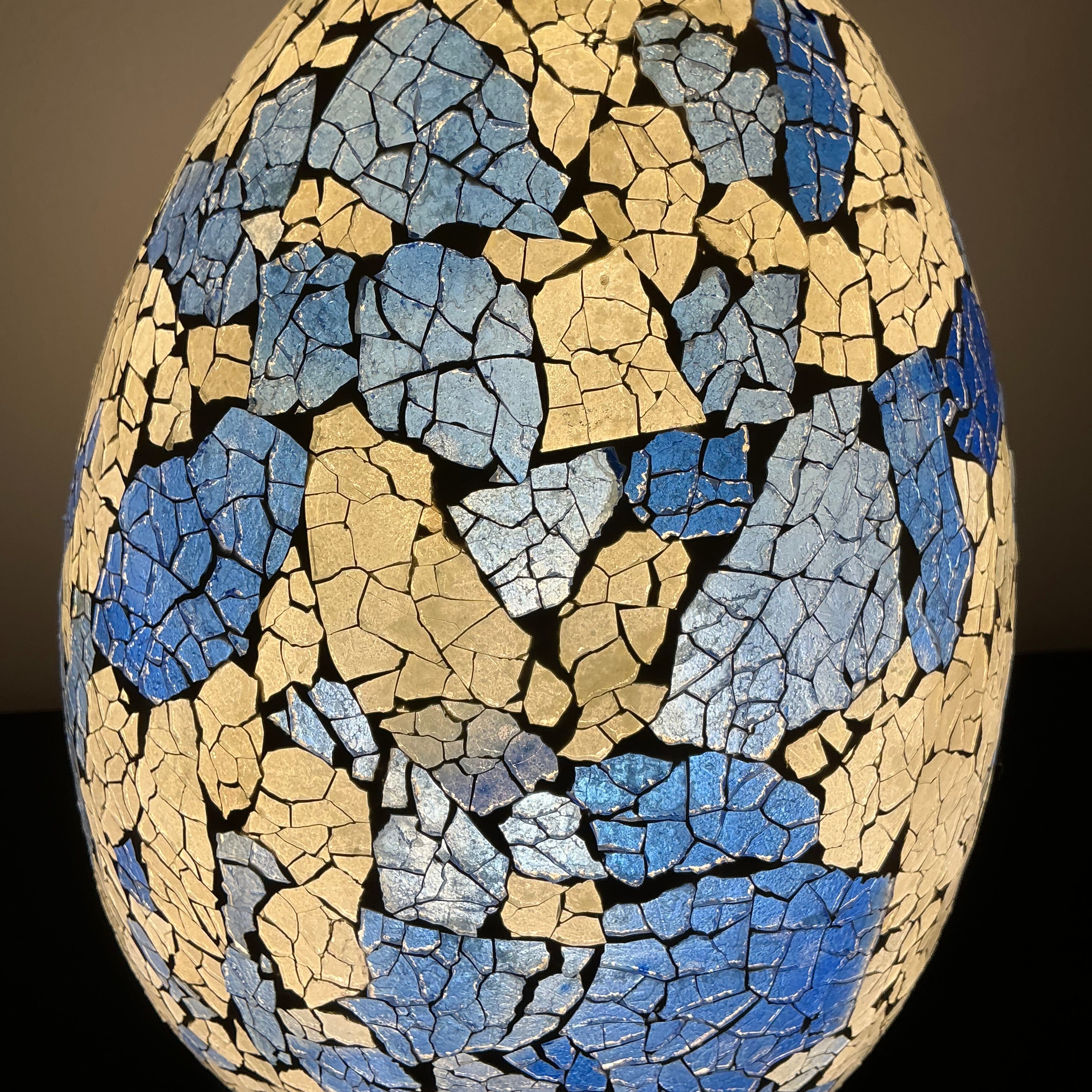 Mosaic Egg Table Lamp - Medium BG
