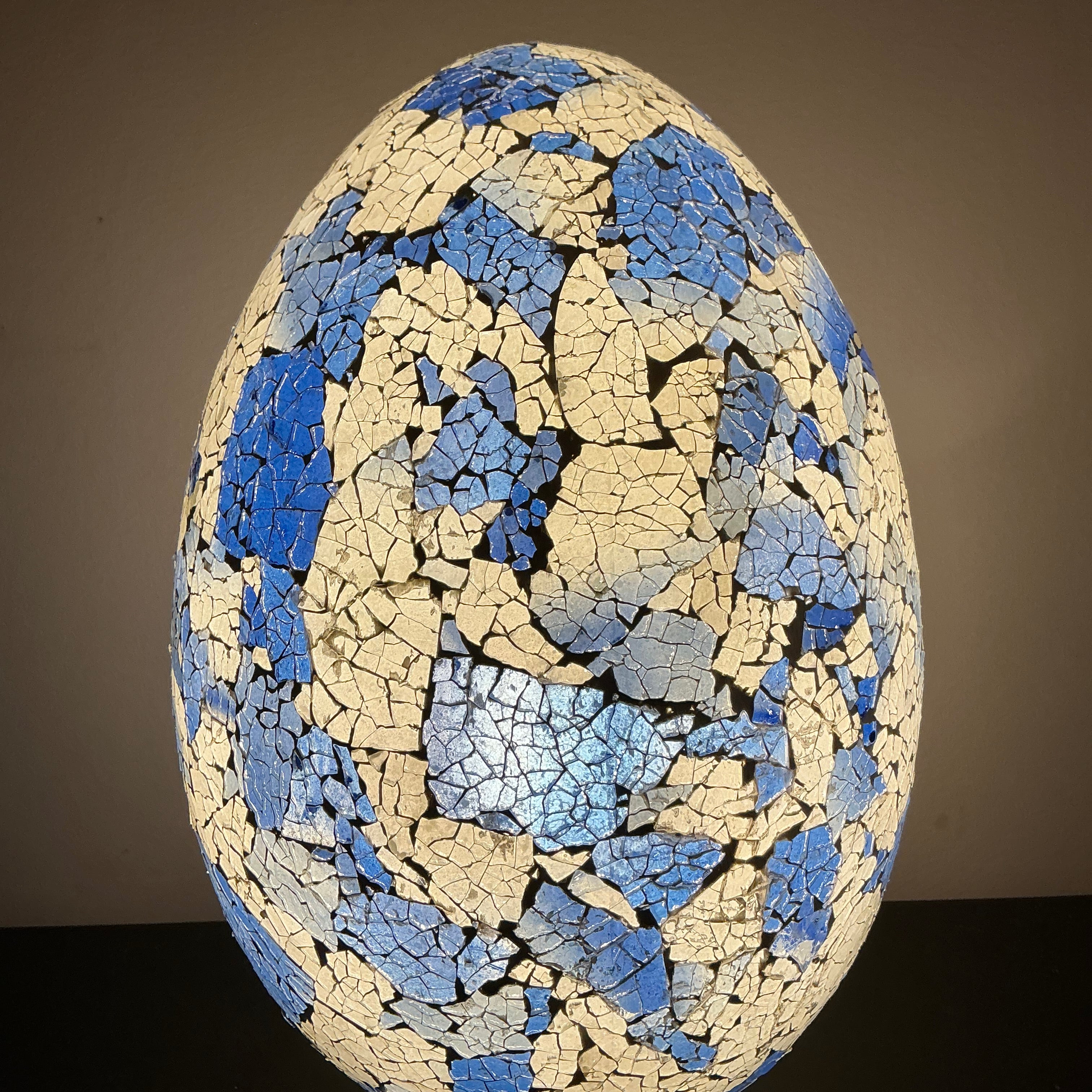 Mosaic Egg Table Lamp - Large BG