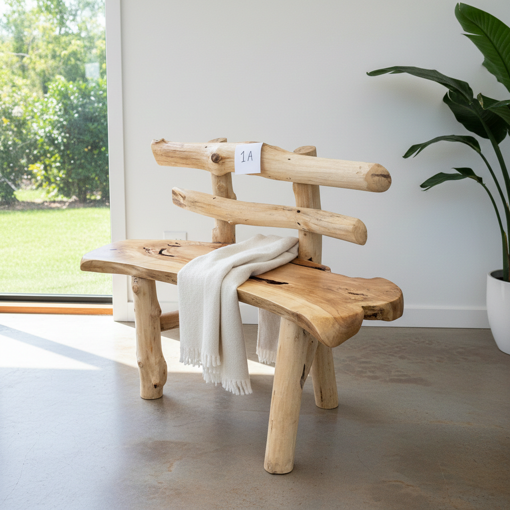 Rustic Fence Bench Solid Reclaimed Wood - 1A