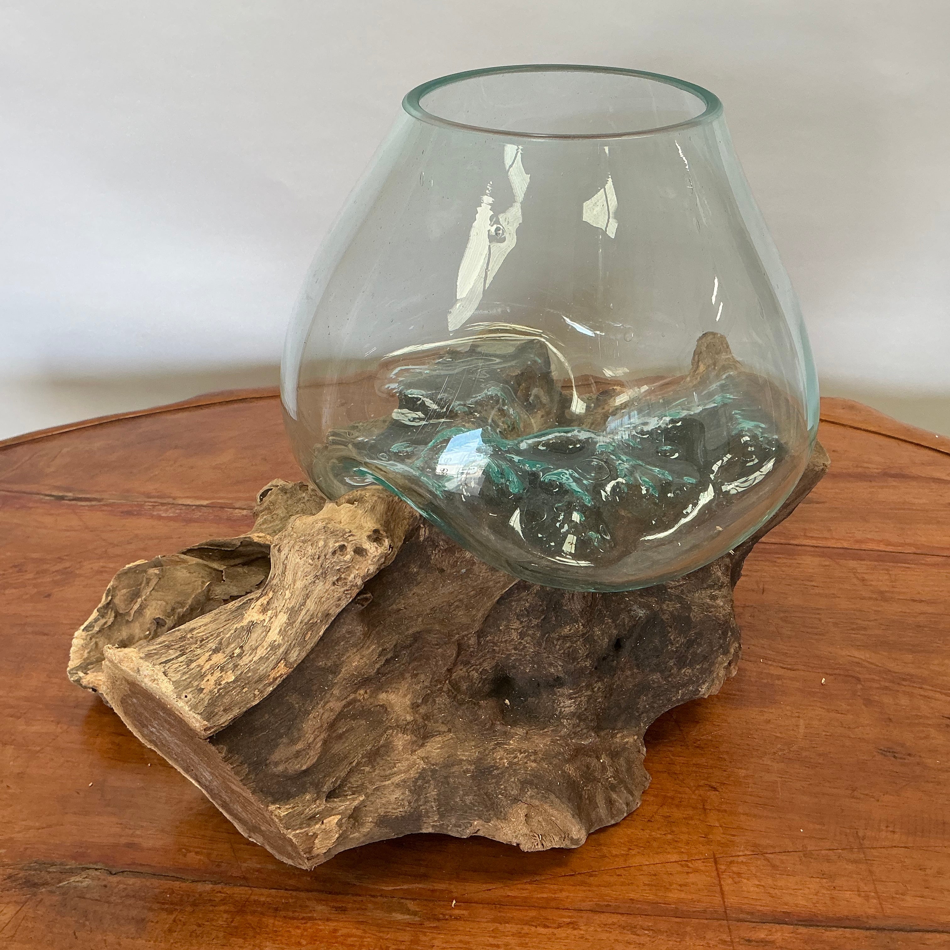 Glass Sculpture On Wood - HAG-051-5A