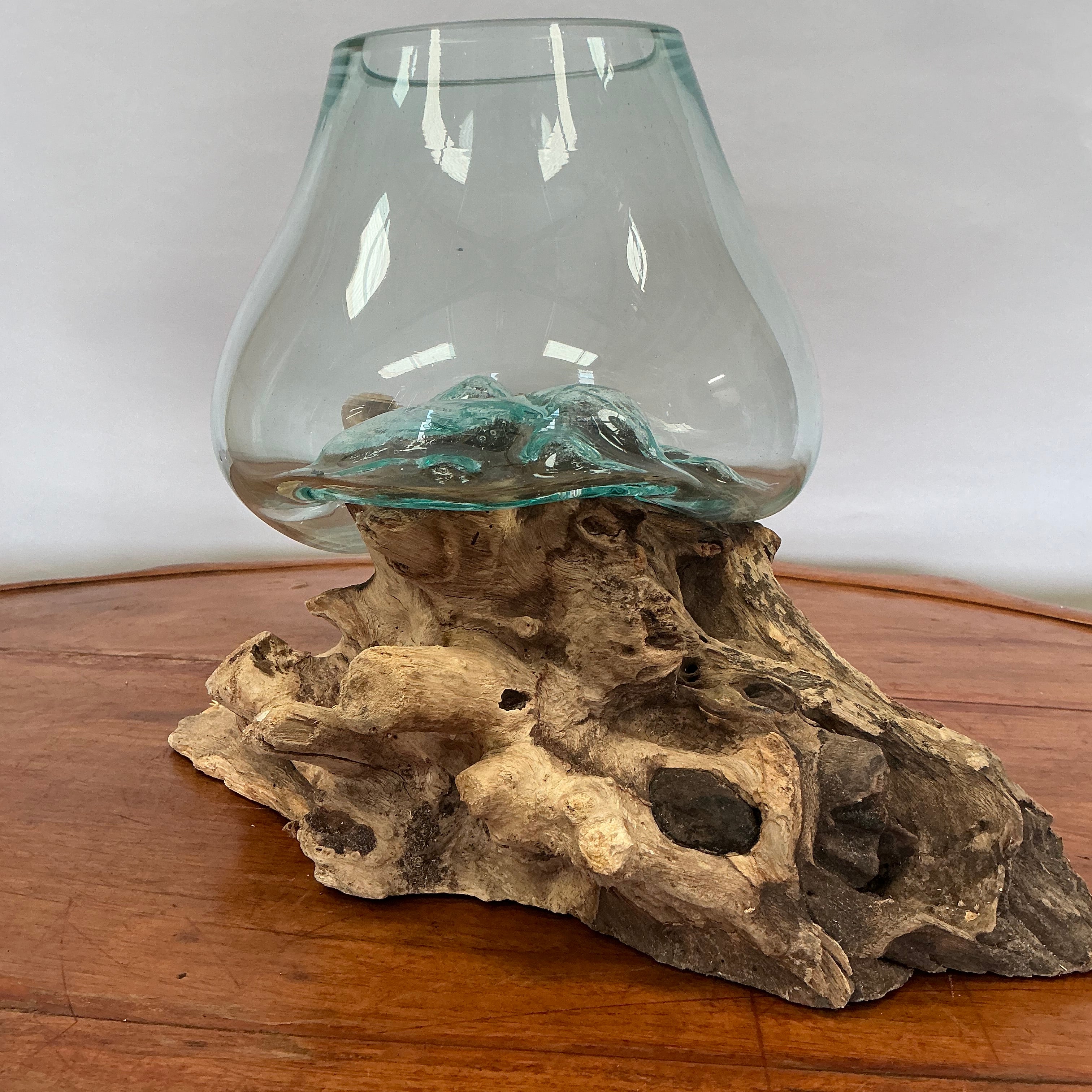 Glass Sculpture On Wood - HAG-051-9A