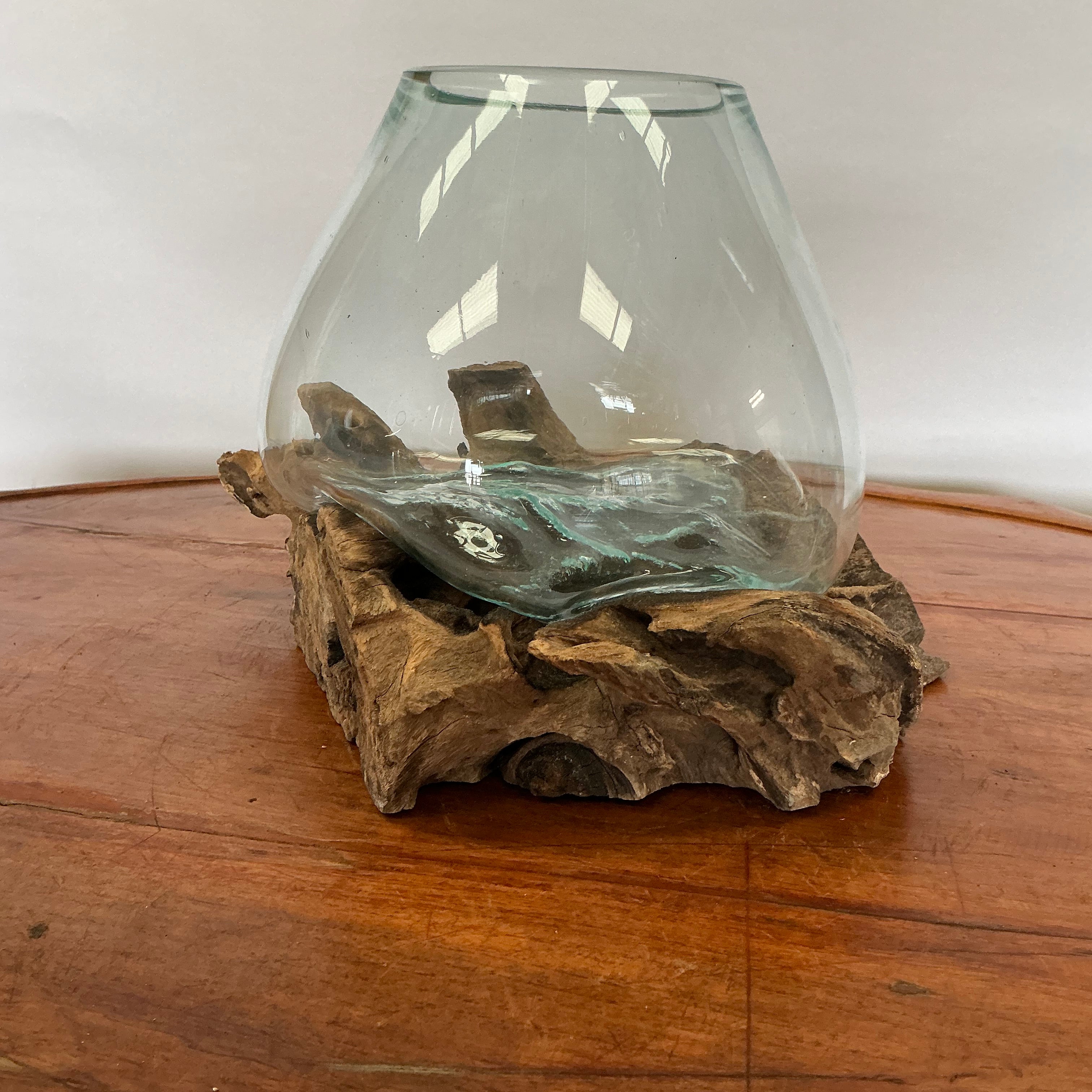 Glass Sculpture On Wood - HAG-051-41A