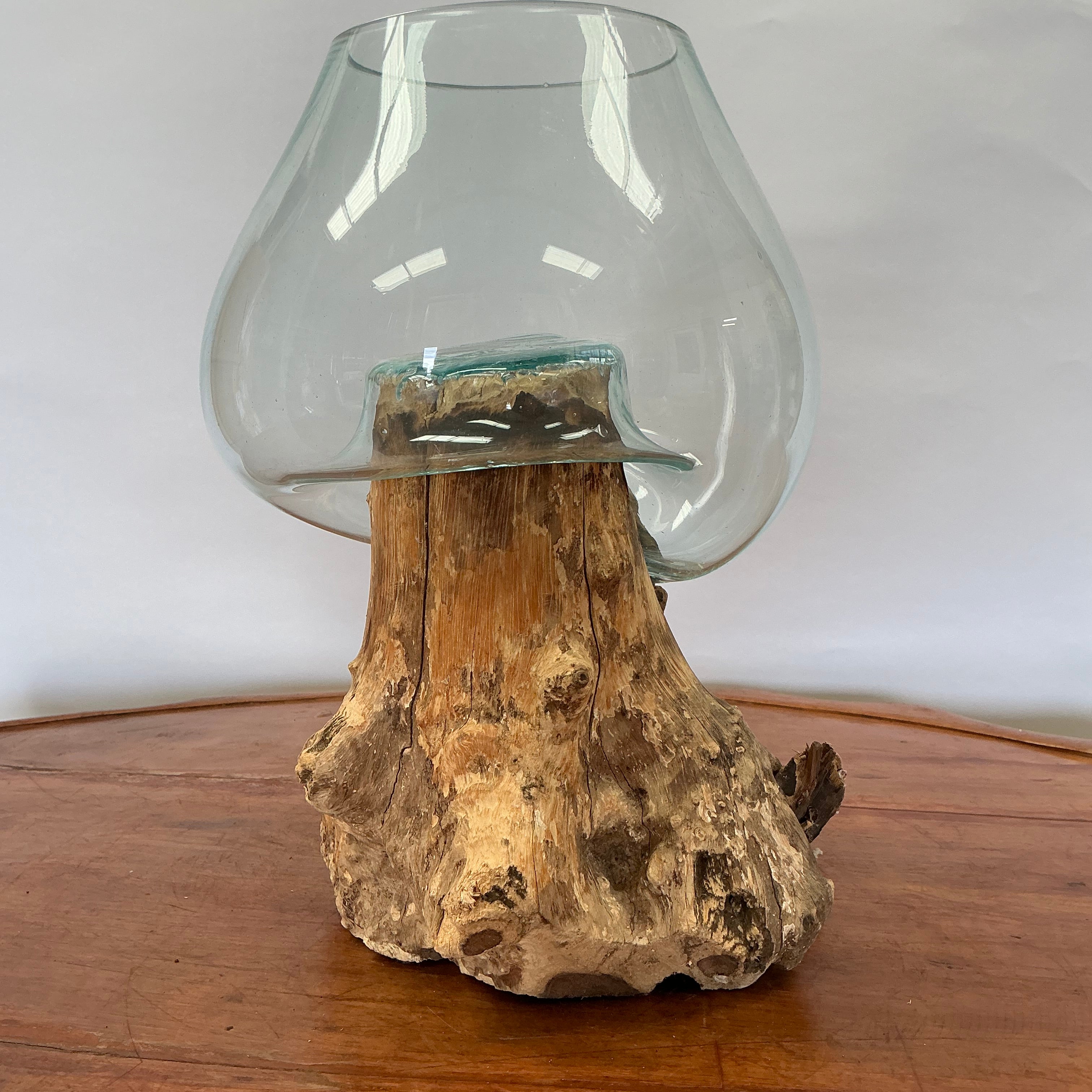 Glass Sculpture On Wood - HAG-051-42A
