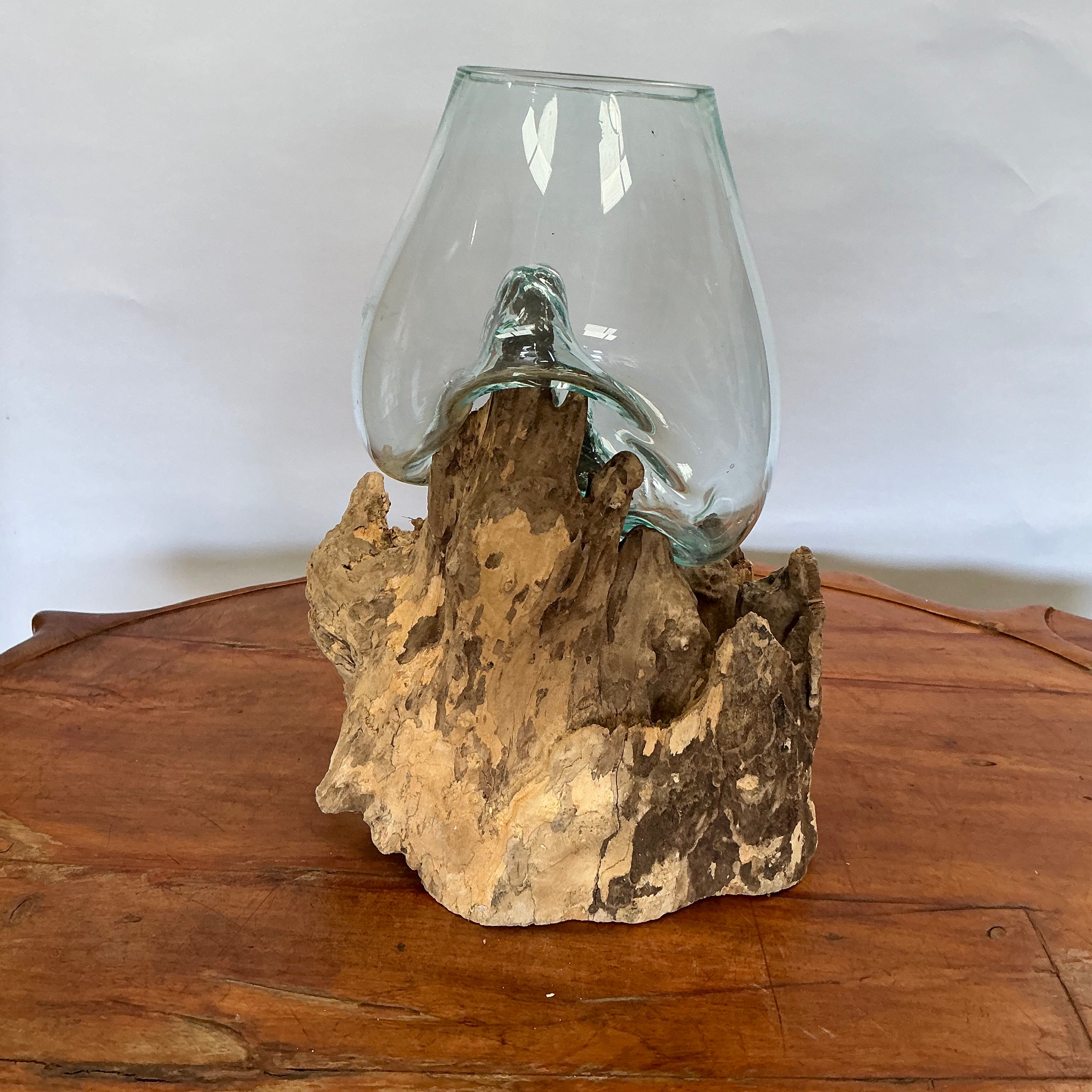 Glass Sculpture On Wood - HAG-051-10A