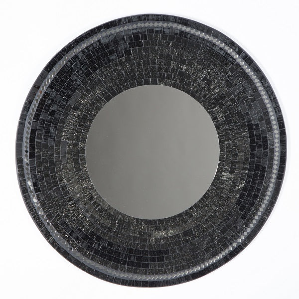 Mosaic Mirror - Black 60cm
