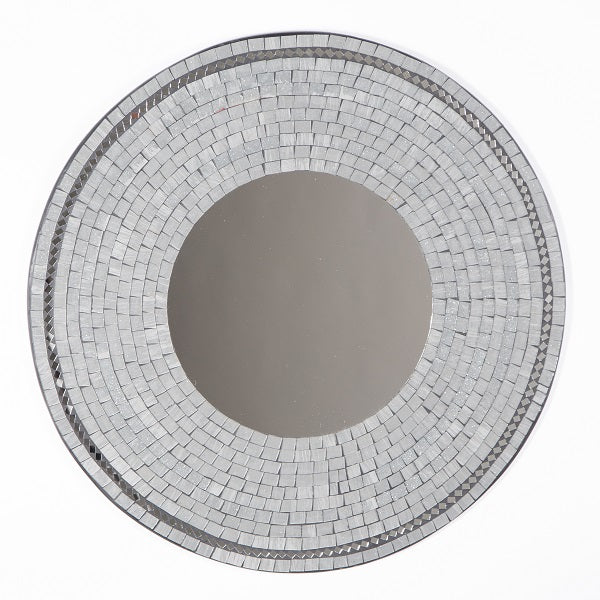 Grey Mosaic Mirror - 60cm