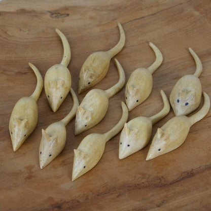 Wooden Mouse - 6cm, Set of 10