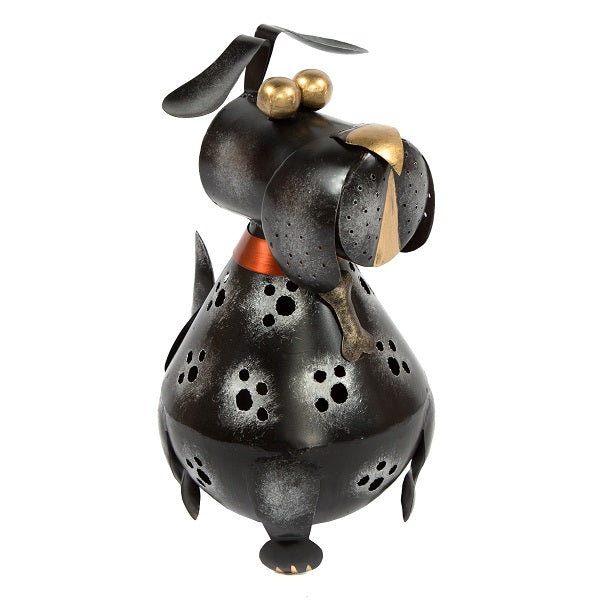 Dog Candle Holder - Black