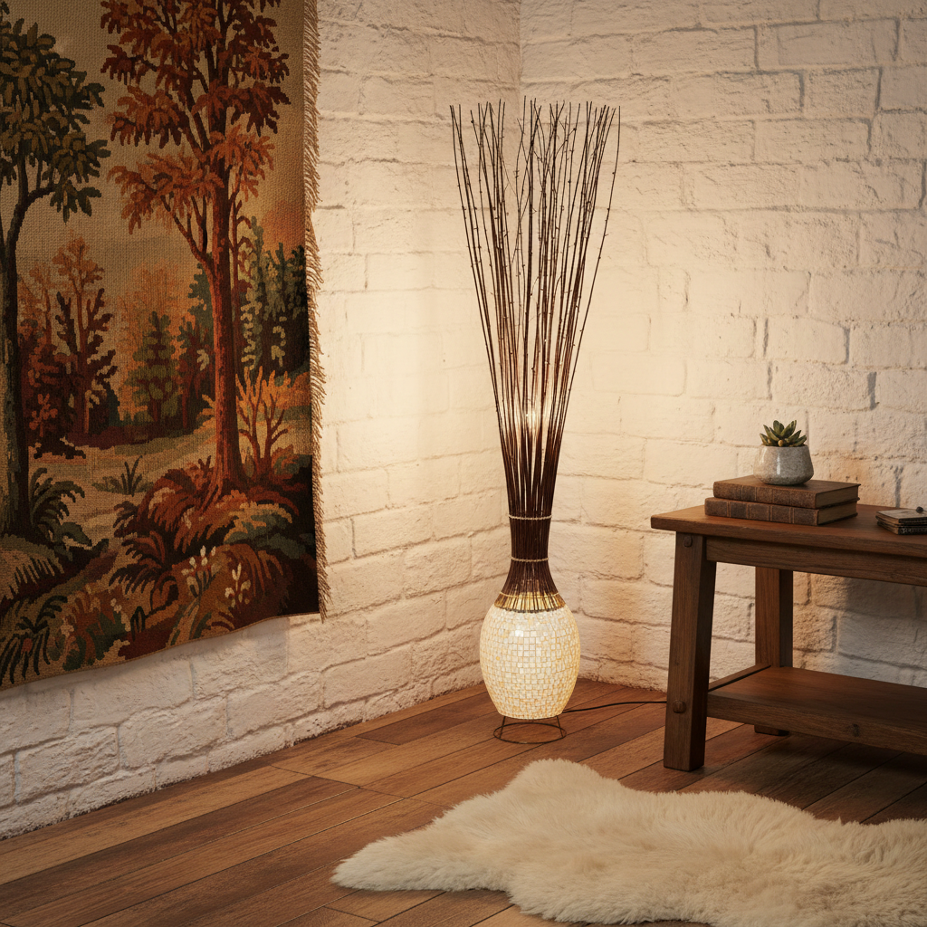 Mosaic Onion Lamp - White Gold