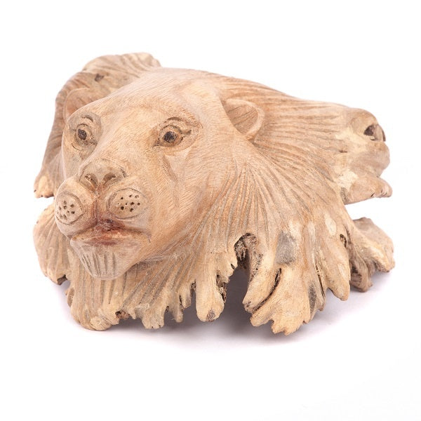 Hand Carved Lion Head
