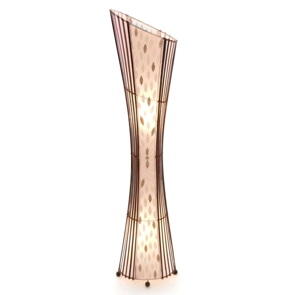 Oval Sexy Bamboo and Flower Shell Floor Lamp - 150cm