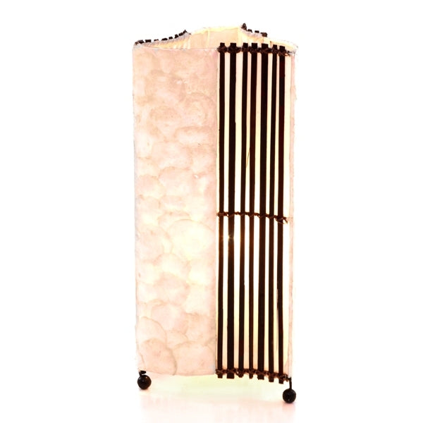 Triangle Shell &amp; Bamboo Lamp - 50cm