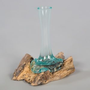 Vase on wood - small