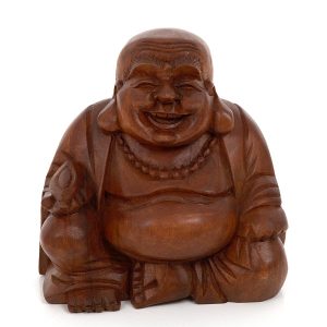 Fat Sitting Buddha - Medium - Brown