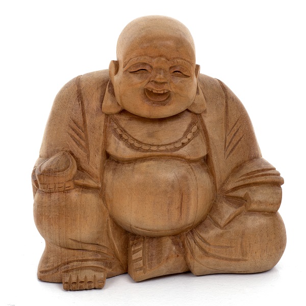 Fat Sitting Buddha - Medium - Natural