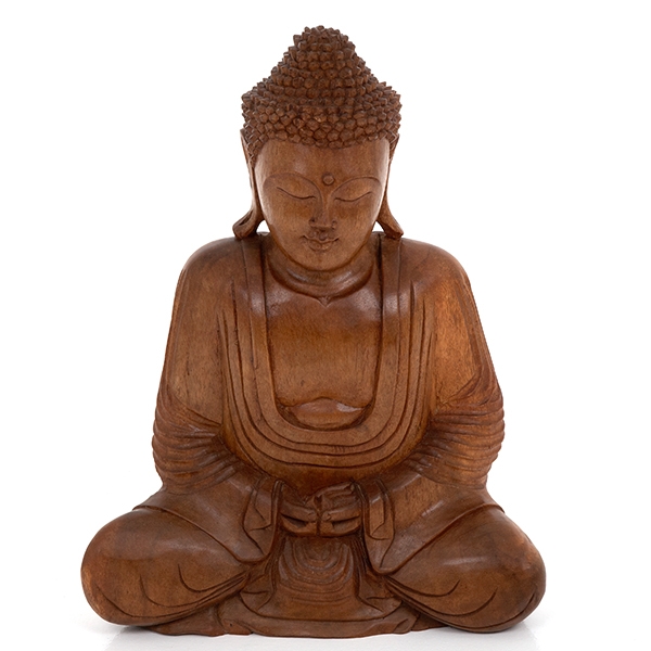 Medium Brown Meditating Sitting Buddha