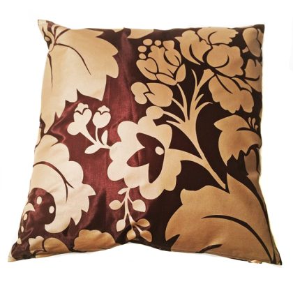 Brown Floral Thai Cushion Cover 08