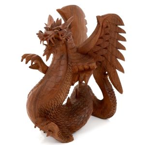 Dragon with Wings - 25 cm - Brown