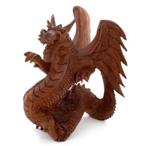 Carved Dragon - 15 cm Brown