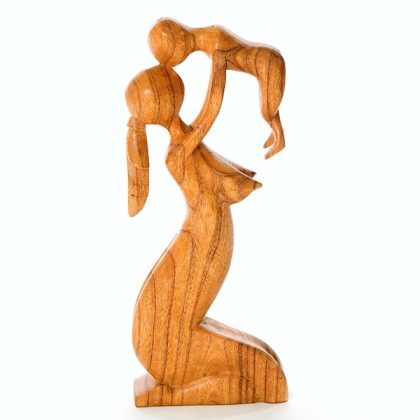 Abstract Mum And Baby Carving