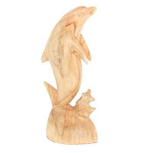 Single Wooden Dolphin - Medium 40cm