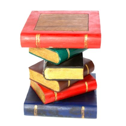 Book Stack Table - Painted Gold