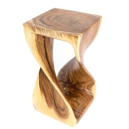 Twisted Infinity Stool - Square - Clear - 11 x 20